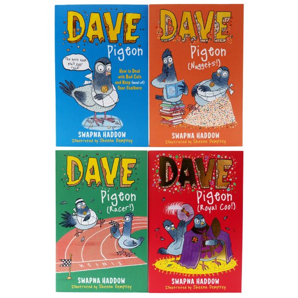 Dave Pigeon Series by Swapna Haddow 4 Books Collection Set - Ages 5-9 - Paperback Hot on Sale