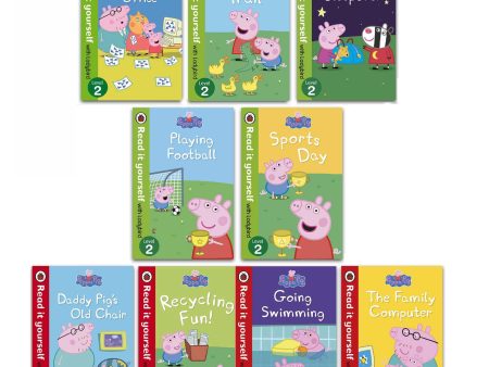 Early Learning Peppa Pig Read it yourself with Ladybird 9 Books Level 1& 2 - Ages 5-7 - Paperback For Sale