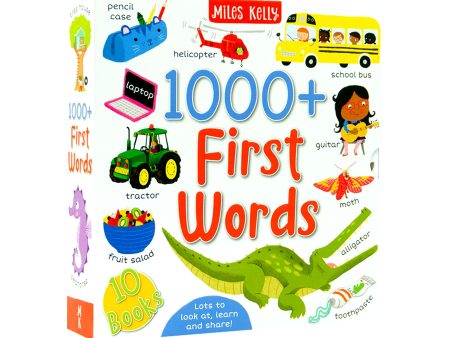 1000+ First Words By Miles Kelly: 10 Books Slipcase Set - Ages 3+ - Paperback Cheap